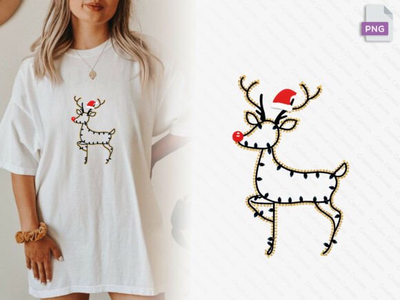 Download Reindeer Lights Silhouette Christmas Png - Lights silhouette Collection