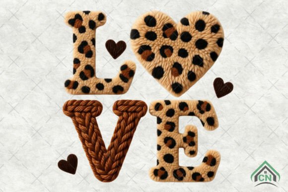 Download Leopard Love Faux Crochet PNG - Crochet Collection