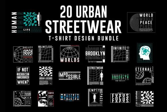 Download Urban Streetwear T-shirt Designs Bundle - Shirt design Collection