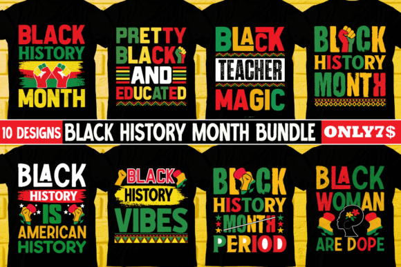 Download Black History Month T-shirt Design Bundl - Shirt design Collection