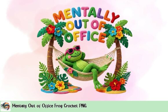 Download Mentally out of Office Frog Crochet PNG - Crochet Collection