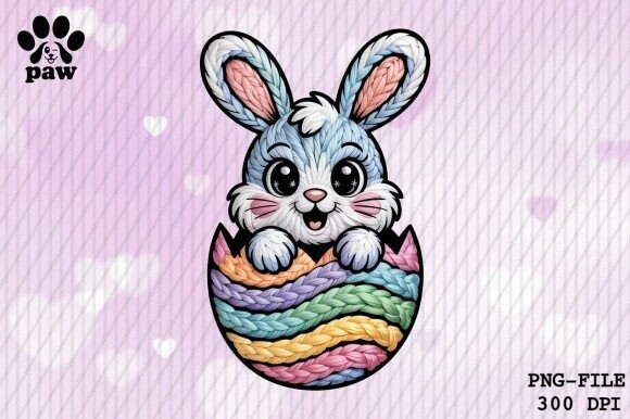 Download Latch Hook Crochet Bunny PNG, Faux Yarn - Crochet Collection