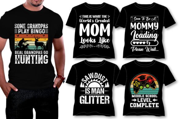Download Vintage Typography T-Shirt Design Bundle - Shirt design Collection