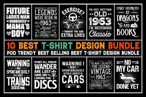 Download Vintage Typography T-Shirt Design Bundle - Shirt design Collection