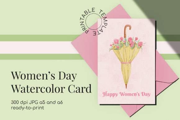 Download Women's Day Watercolor Printable Card - Premium Resources