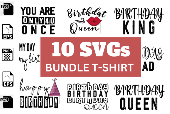 Download Birthday SVGs T-shirt Designs Bundle - Shirt design Collection