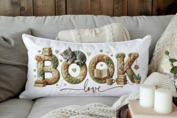 Download Book Love Tabby Kitten Faux Crochet PNG - Crochet Collection