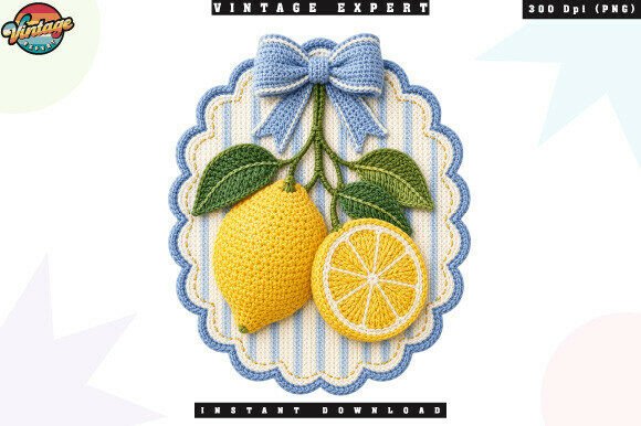 Download Lemon Floral Cottagecore Crochet PNG - Crochet Collection