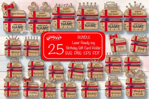 Download Birthday Gift Card Holder Bundle Laser - Birthday gift Collection