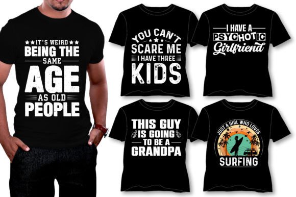 Download Vintage Typography T-Shirt Design Bundle - Shirt design Collection