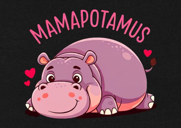 Download Mamapotamus T-Shirt Design - Shirt design Collection