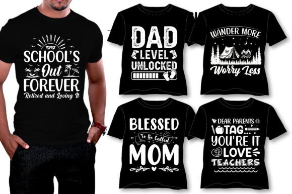 Download Vintage Typography T-Shirt Design Bundle - Shirt design Collection