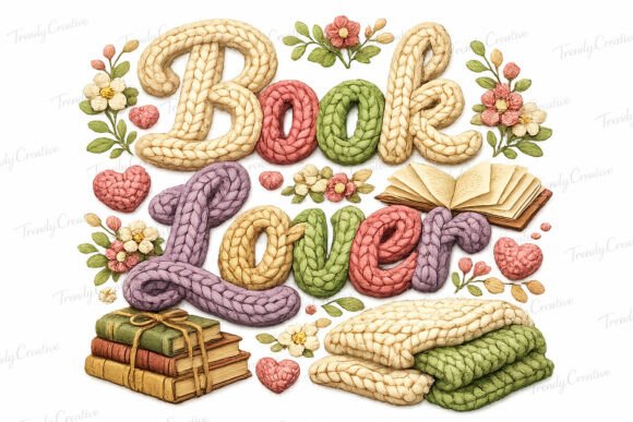 Download Book Lover Faux Yarn Crochet PNG - Crochet Collection
