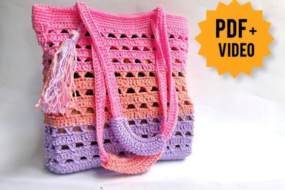 Download Crochet Market Bag Pattern PDF &amp; Video - Crochet Collection