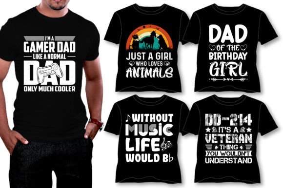 Download Vintage Typography T-Shirt Design Bundle - Shirt design Collection