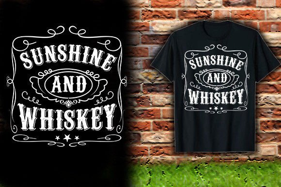 Download SUNSHINE and WHISKEY TSHIRT DESIGN - Shirt design Collection