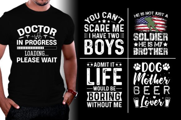 Download Vintage Typography T-Shirt Design Bundle - Shirt design Collection