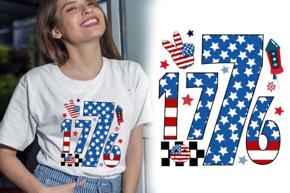 Download 1776 USA Retro Checkered Tshirt Design - Shirt design Collection