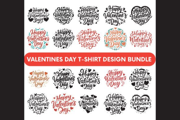 Download Valentine's Day T-shirt Design Bundle - Shirt design Collection