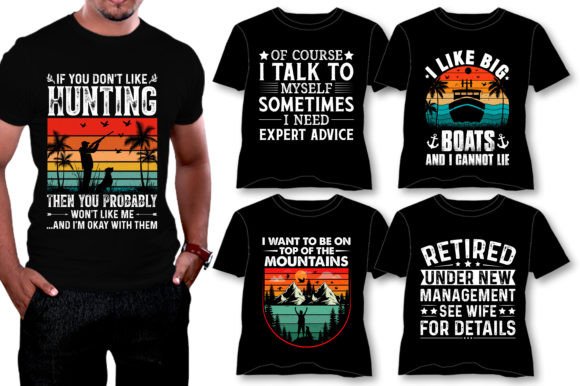 Download Vintage Typography T-Shirt Design Bundle - Shirt design Collection