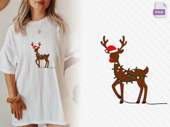 Download Reindeer Lights Silhouette Christmas Png - Lights silhouette Collection